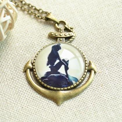 Steampunk Anchor Necklace,the Little Mermaid..