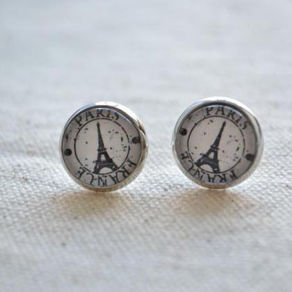 Eiffel Tower Earrings, Paris Post Earring,ear..