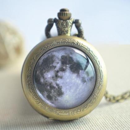 The Full Moon Watch,space Picture Pendant..