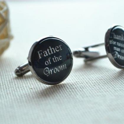 Wedding Cufflinks,father Of The Groom,thank You..