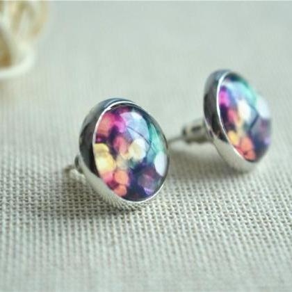 Colorful Neon Lights Earrings,colourful City Night..
