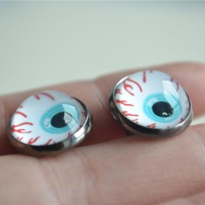 Scary Eye Earrings,bloody Eye Ball Post..