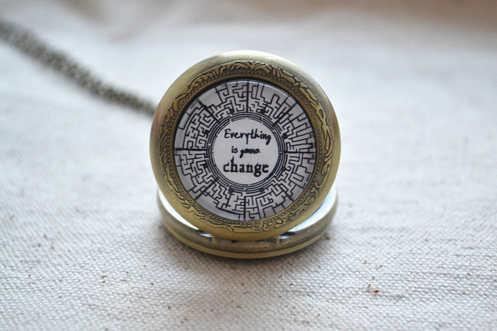The Maze Runner Watch,quote Necklace,everything Is Gonna Change Pendent Necklace,maze Jewelry,unisex(hb001)