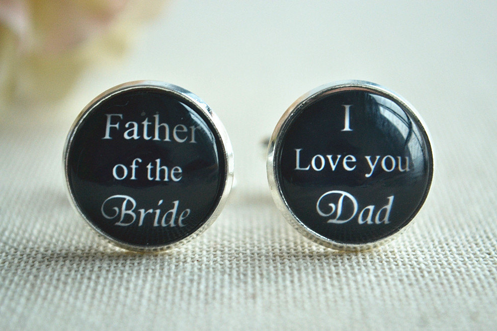 Wedding Cufflinks,father Of The Bride,i Love You Dad Cuff Links ,personalized Cufflinks, Mens Accessories,wedding Accessories(xk022)