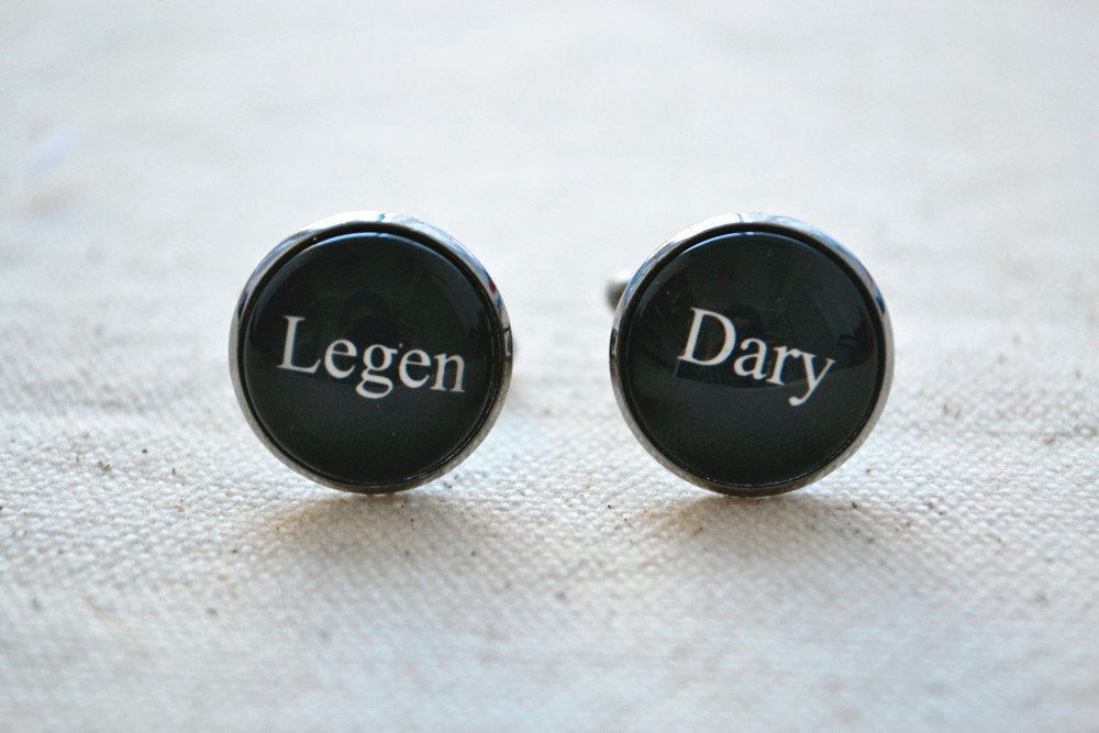 Legen Dary Cuff Links,legendary Cufflinks,personalized Cufflinks, Mens Accessories,bridal Party, Gifts For Him (xk006)